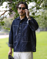 ACV-SJK04CLD COTTON LINEN DENIM PULLOVER JACKET
